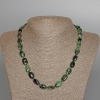 Zoisite Necklace, Natural Stone Tumbled Beads, Diameter 9x14mm+/-, Length 47cm+