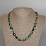 Zoisite Necklace, Natural Stone Tumbled Beads, Diameter 9x14mm+/-, Length 47cm+