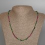 Necklace Zoisite, natural stone faceted round bead, diameter 4mm+-, length 51cm+