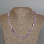 Necklace Amethyst, natural stone faceted nugget, diameter 10x12mm+-, length 48cm+