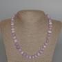 Necklace Lavender Amethyst, natural stone tumbled, diameter 10x7mm+-, length 50cm+