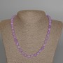 Lavender Amethyst Natural Stone Necklace, faceted round bead, diameter 8mm+-, length 49cm+