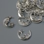 "Moon" Finding for Pendant or Brooch, diameter 6x9mm+- packaging 25pcs+- 20g