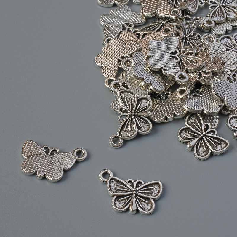 Butterfly Pendant Finding, diameter 14x9mm+- packaging 45pcs+- 20g