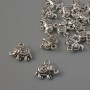 Elephant Pendant Finding, diameter 12x10.5mm+- packaging 17pcs+- 20g