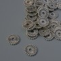 Findings Spacer Bead, diameter 11x1.5mm+- hole d-2.4mm+- silver-tone metal, pack of 43pcs+- 20g