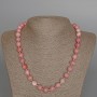 Rhodochrosite Necklace, Natural Stone Smooth Round Beads, Diameter 10.5mm+/-, Length 51cm+
