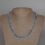 Aquamarine Necklace, Natural Stone Smooth Round Beads, Diameter 6.5mm+/-, Length 48cm+