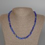 Lapis Lazuli Necklace, Natural Stone Barrel Bead, Diameter 6x9mm+-, Length 46cm+