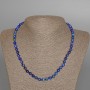 Lapis Lazuli Necklace, Natural Stone Smooth Round Bead, Diameter 6.5mm+-, Length 47cm+