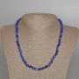 Lapis Lazuli Necklace, Natural Stone Smooth Round Beads, Diameter 6mm+/-, Length 47cm+