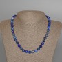 Lapis Lazuli Necklace, Natural Stone Smooth Round Beads, Diameter 8mm+/-, Length 47cm+