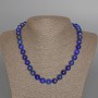 Lapis Lazuli Necklace, Natural Stone Smooth Round Beads, Diameter 10mm+/-, Length 47cm+