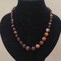 Brown Agate Necklace, Natural Stone, Smooth Graduated Beads, Diameter 6-10mm+/-, Length 50cm+