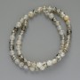 Dragon Vein Agate Beads, smooth round bead, diameter 6mm+/-, length 36cm +/- on fishing line