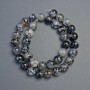 Dragon Vein Agate Beads, smooth round bead, diameter 10.5mm+/-, length 37cm +/- on fishing line