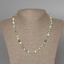 Necklace Green Opal natural stone smooth bead, diameter 6mm±, length 47cm±