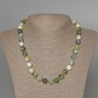 Green Opal Necklace, natural stone, smooth round beads, diameter 10mm+/-, length 47cm+