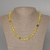 Yellow Turquoise Necklace, smooth round beads, diameter 8.5mm+/-, length 50cm+