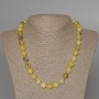 Yellow Turquoise Necklace, smooth round beads, diameter 10mm+/-, length 50cm+