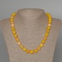 Citrine Necklace, smooth bead, diameter 10.5mm+-, length 49cm+