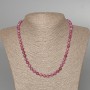 Rubellite Tourmaline Necklace, natural stone, faceted round beads, diameter 6mm+/-, length 50cm+