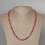 Necklace Tourmaline Polychrome, faceted bead, diameter 6.5mm+/-, length 49cm+