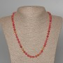 Necklace Tourmaline Polychrome, faceted bead, diameter 6mm+/-, length 48cm+