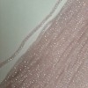 Czech Crystal Beads, Pink Transparent Faceted Rondelle with "Petrol" Tint, Diameter 3.5x3mm+-, Length 39mm+- on Fishing Line