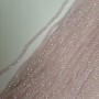 Czech Crystal Beads, Pink Transparent Faceted Rondelle with "Petrol" Tint, Diameter 3.5x3mm+-, Length 39mm+- on Fishing Line