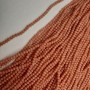Czech Crystal Beads, Peach Faceted Rondelle, Diameter 3.5x3mm+-, Length 38mm+- on Fishing Line