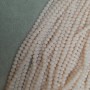 Czech Crystal Beads, Light Pink Faceted Rondelle, Diameter 6x5mm+-, Length 43mm+- on Fishing Line