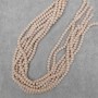 Czech Crystal Beads, Beige Faceted Rondelle, Diameter 6x4.5mm+-, Length 41mm+- on Fishing Line