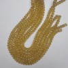 Czech Crystal Beads, Transparent Champagne Faceted Rondelle, Diameter 8x6mm+-, Length 40mm+- on Fishing Line