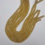 Czech Crystal Beads, Transparent Champagne Faceted Rondelle, Diameter 8x6mm+-, Length 40mm+- on Fishing Line