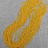 Czech Crystal Beads, Yellow Transparent Faceted Rondelle, Diameter 3x2.5mm+-, Length 40mm+- on Fishing Line