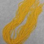 Czech Crystal Beads, Yellow Transparent Faceted Rondelle, Diameter 3x2.5mm+-, Length 40mm+- on Fishing Line