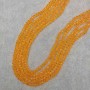 Czech Crystal Beads, Orange Transparent Faceted Rondelle, Diameter 6x5mm+-, Length 41mm+- on Fishing Line
