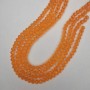 Czech Crystal Beads, Orange Transparent Faceted Rondelle, Diameter 8x6mm+-, Length 41mm+- on Fishing Line