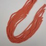 Czech Crystal Beads, Orange Faceted Rondelle, Diameter 6x5mm+-, Length 43mm+- on Fishing Line