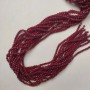 Czech Crystal Beads Dark Red Faceted Rondelle, Diameter 3.5x3mm+-, Length 36mm+- on Fishing Line