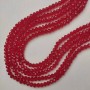 Czech Crystal Beads Red Transparent Faceted Rondelle, Diameter 6x5mm+-, Length 37mm+- on Fishing Line