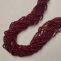 Czech Crystal Beads Dark Red Faceted Rondelle, Diameter 3x2.5mm+-, Length 37mm+- on Fishing Line