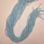 Czech Crystal Beads Sky Blue Faceted Rondelle, Diameter 3x2.5mm+-, Length 38mm+- on Fishing Line