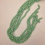 Czech Crystal Beads Mint Faceted Rondelle, Diameter 8x6mm+-, Length 41mm+- on Fishing Line