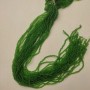 Czech Crystal Beads Green Transparent Faceted Rondelle, Diameter 3x2.5mm+-, Length 37cm+- on Fishing Line