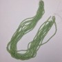 Czech Crystal Beads Lime Green with "Petrol" Tint Faceted Rondelle, Diameter 3x2.5mm+-, Length 40cm+- on Fishing Line