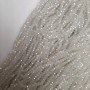 Czech Crystal Beads White with "Petrol" Tint Faceted Rondelle, Diameter 3x2.5mm+-, Length 40cm+- on Fishing Line