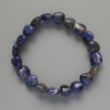 Sodalite Heart Bracelet, Natural Stone, Diameter 10x9.5x5mm+-, Length 18cm+- (Stretch)