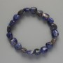 Sodalite Heart Bracelet, Natural Stone, Diameter 10x9.5x5mm+-, Length 18cm+- (Stretch)